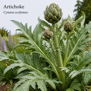 Image showing Artichoke (Cynara scolymus) Plant