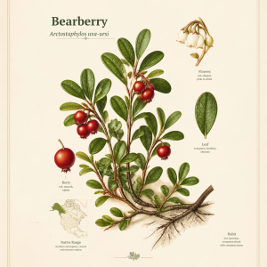 Image of a Bearberry (Arctostaphylos uva-ursi) plant
