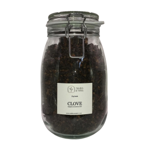 Storage jar containing Clove Bud (Syzygium aromaticum)