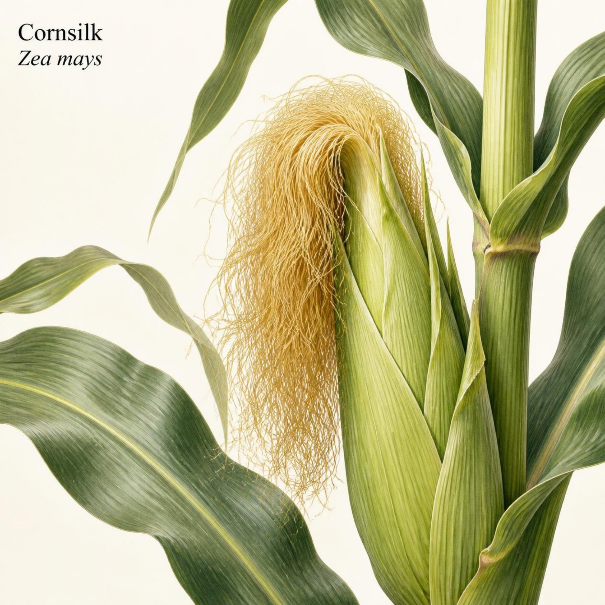 Image showing Cornsilk (Zea mays) plant