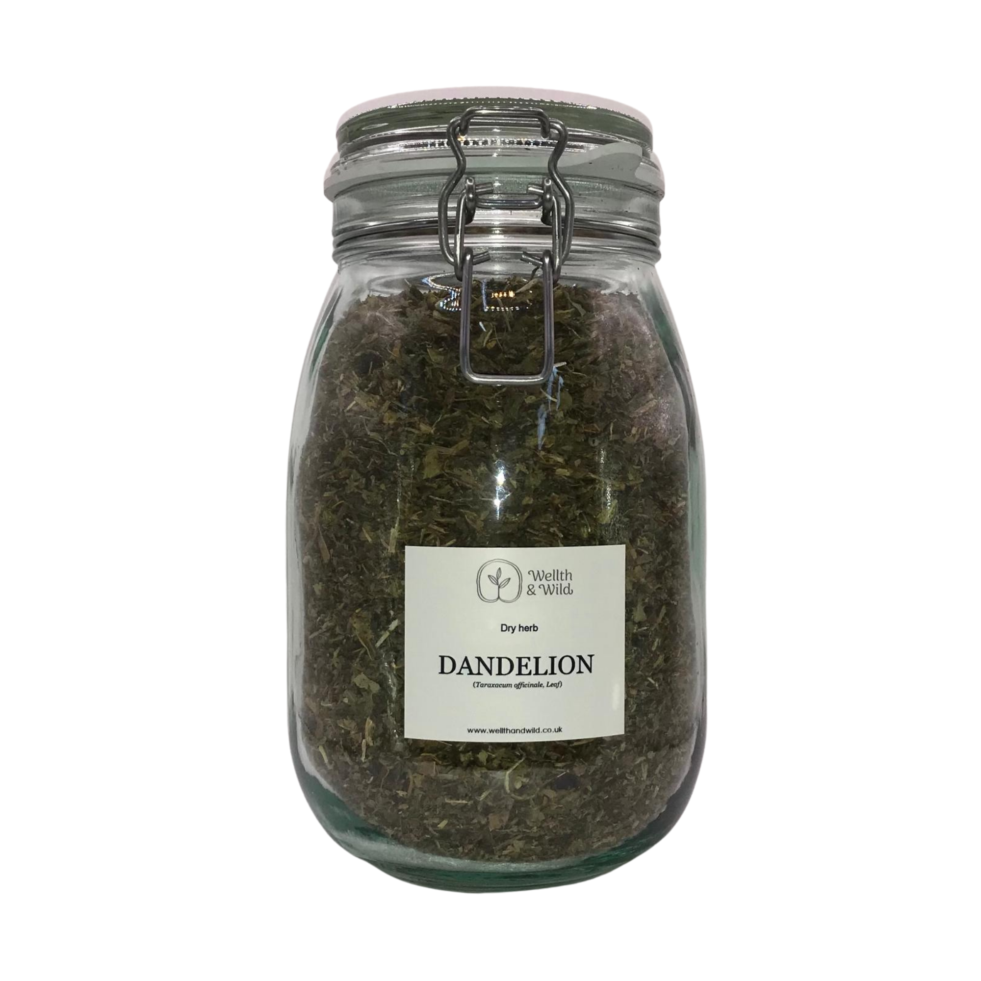 Storage jar containing Dandelion Leaf (Taraxacum officinale)