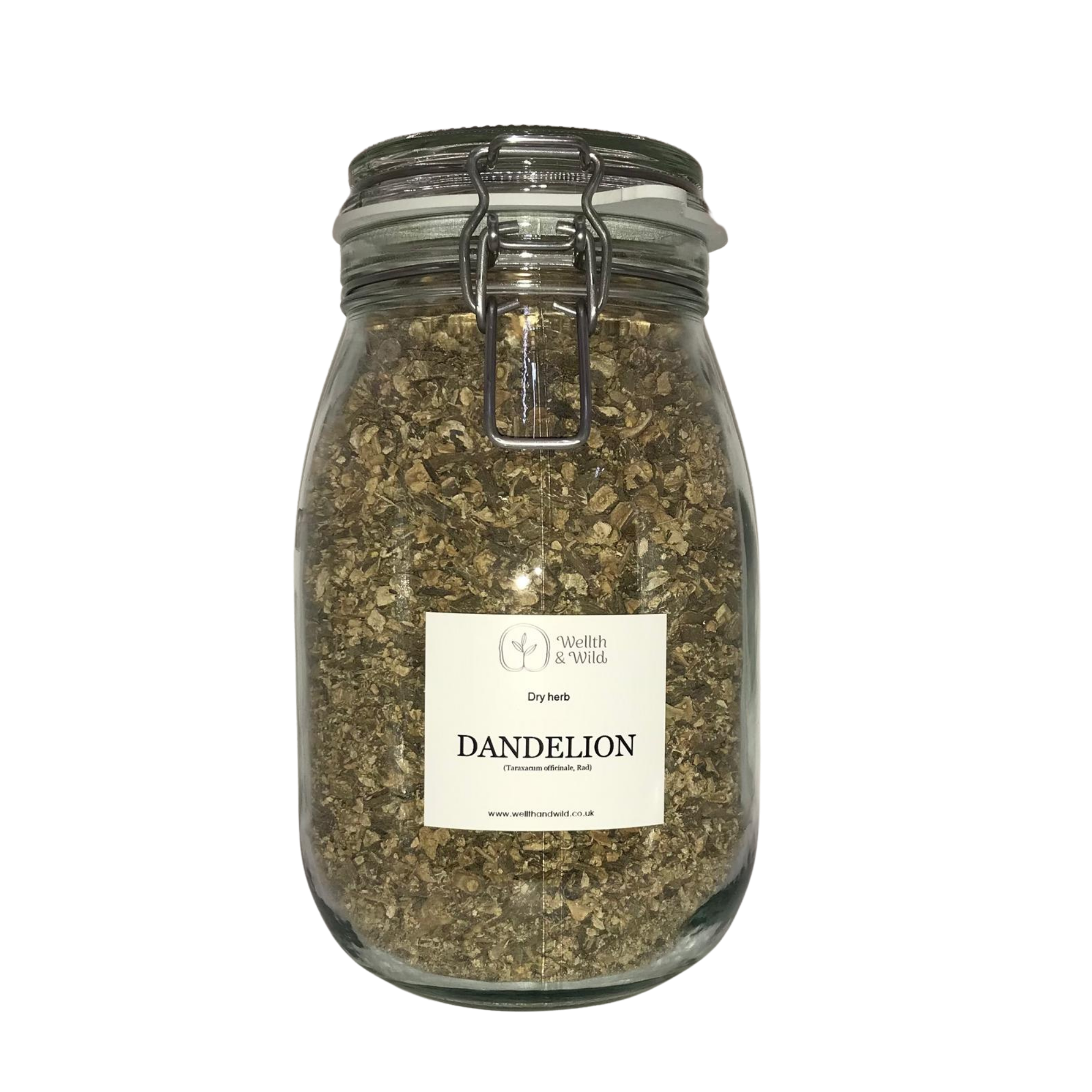 Storage jar containing Dandelion Root (Taraxacum officinale)
