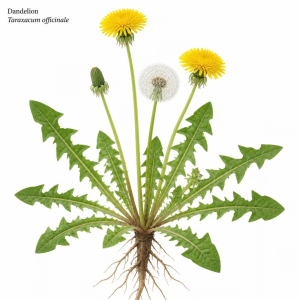 Image showing Dandelion (Taraxacum officinale) plant