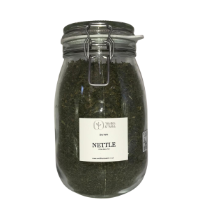 Storage jar containing Nettle Leaf (Urtica dioica)