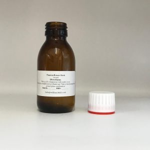 100ml Amber glass bottle containing Passion Flower herbal tincture