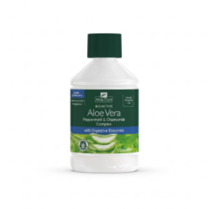 500ml Bottle of aloe vera peppermint chamomile complex with digestive enzymes