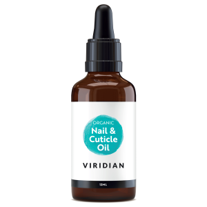 12 amber dropper bottle containing nail and cuticle oil