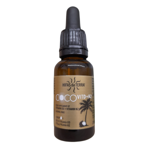 20ml amber dropper bottle of Vitamin D + K2 500iu
