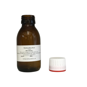 100ml Amber glass bottle containing Marshmallow Root herbal tincture with T/E cap