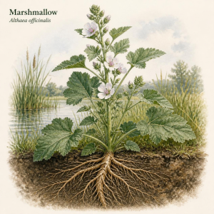 Image showing Marshmallow (Althaea officinalis) Plant