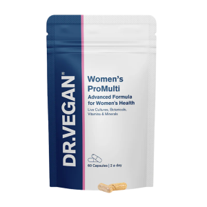 Resealable packet of Dr. Vegan Women's ProMulti 60 capsules