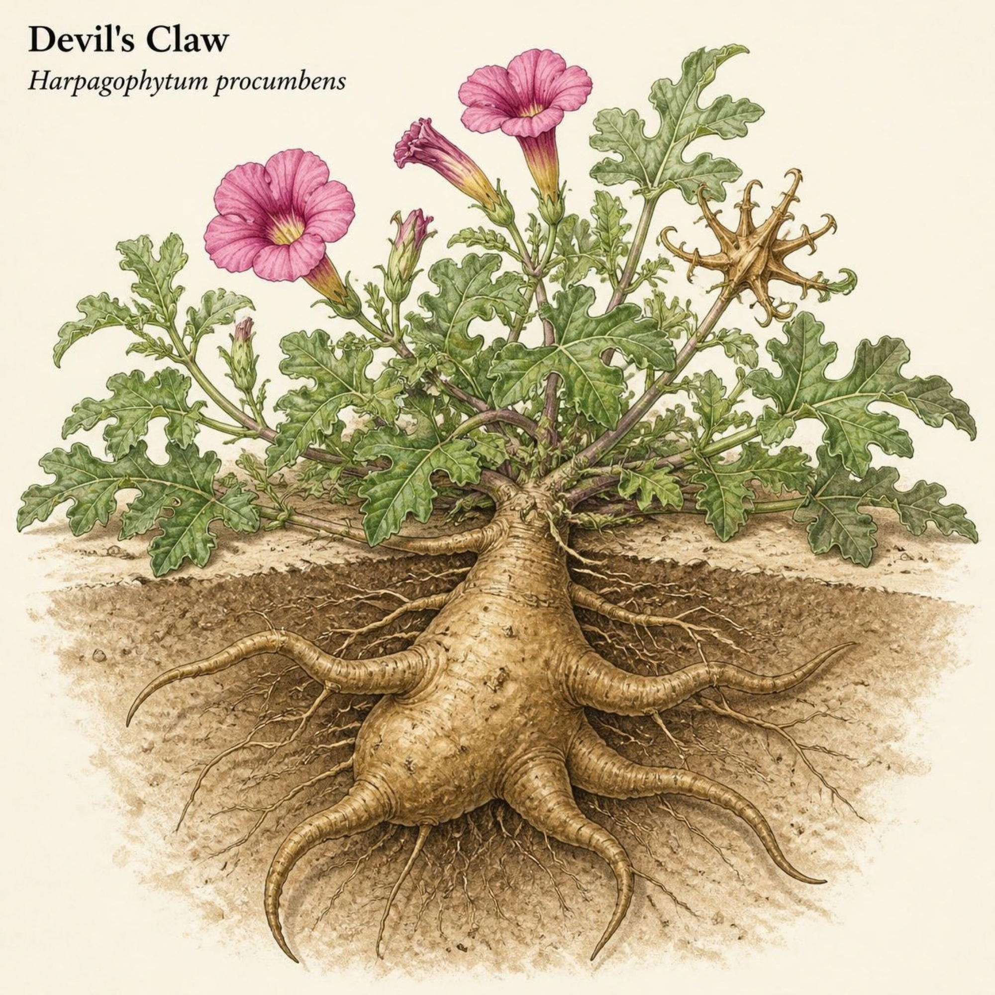 Image showing Devil's Claw (Harpagophytum procumbens) Plant