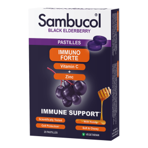 Image showing Sambucol Immuno Forte Pastilles 20s in it packaging