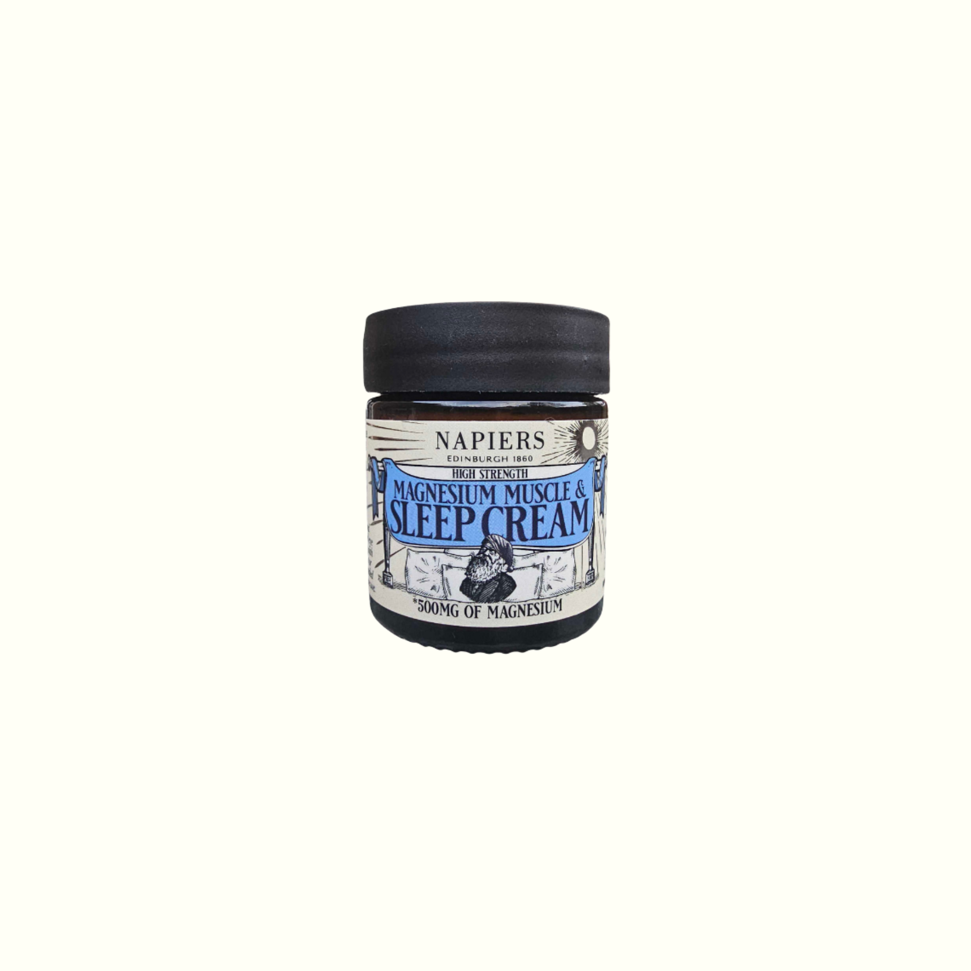 Glass jar of magnesium sleep cream