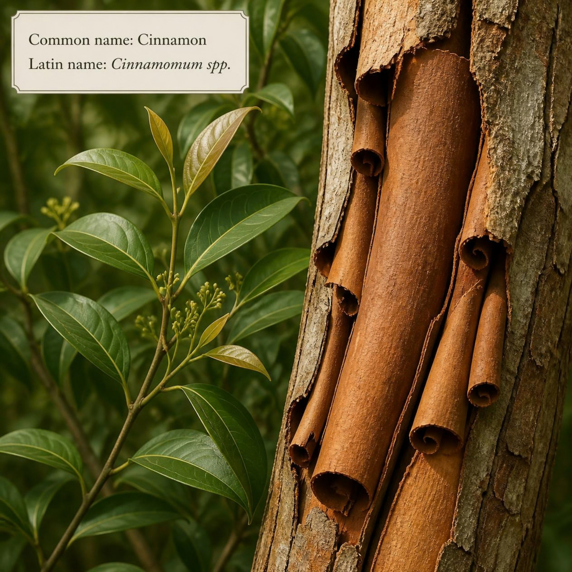 Cinnamon Bark (Cinnamomum spp.)